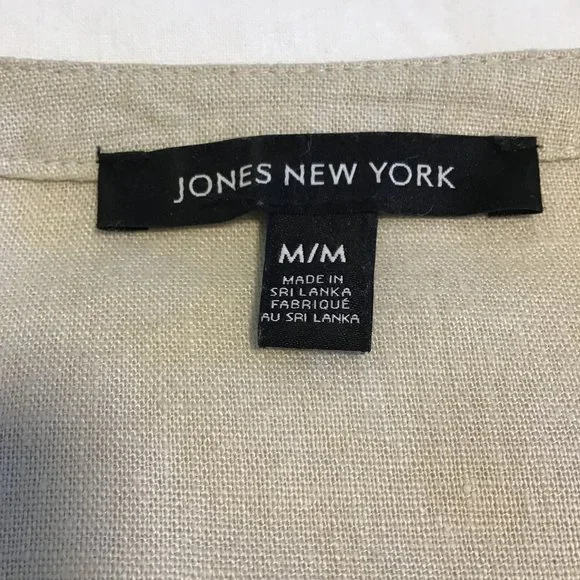 JONES New York Linen Button Front Blouse - Picture 5 of 7